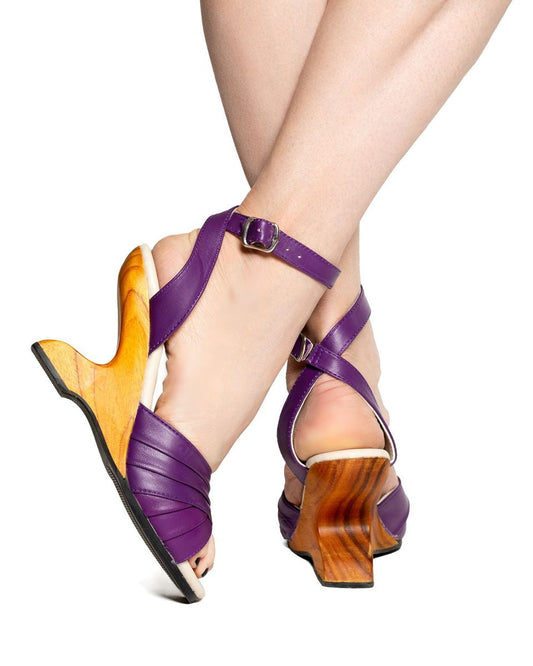 the Boom Boom Wedge Shoes - in Bang Bang Purple