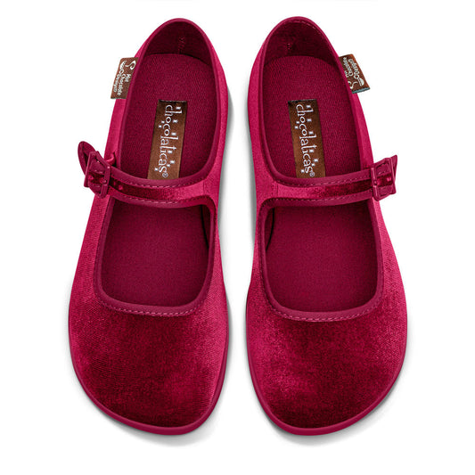 Chocolaticas® Red Wine Women's Mary Jane Flat Shoes