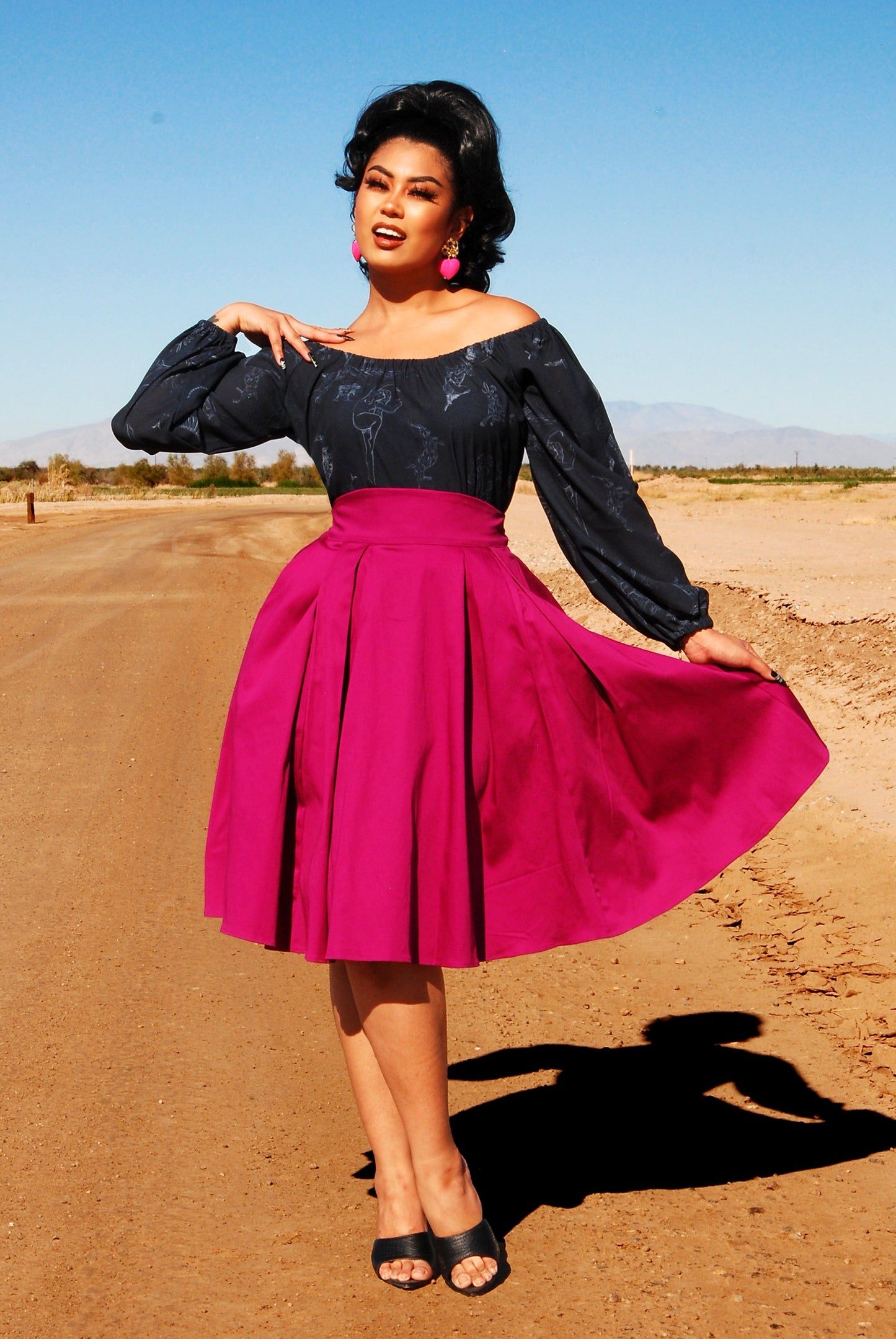 Long Jun Skirt in Baton Rouge Sateen | Laura Byrnes