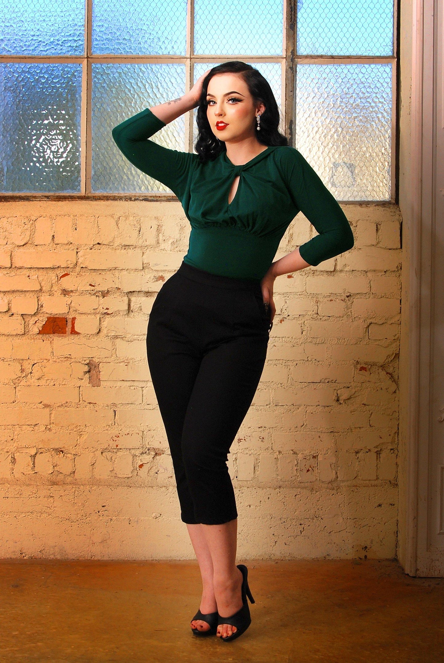 Malia Top in Dark Green ITY | Laura Byrnes Design