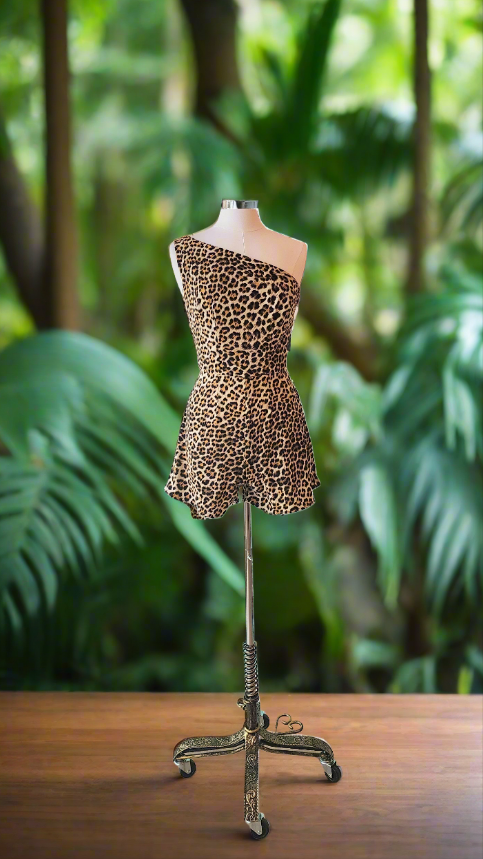 Leopard Print Romper by Hollyville