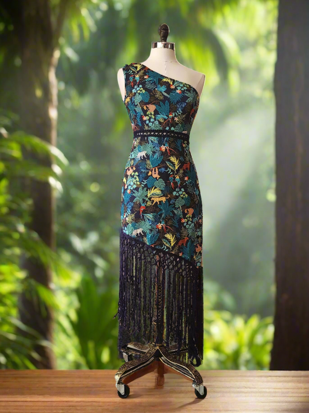 Jungle Tropical Floral Tiki Dress