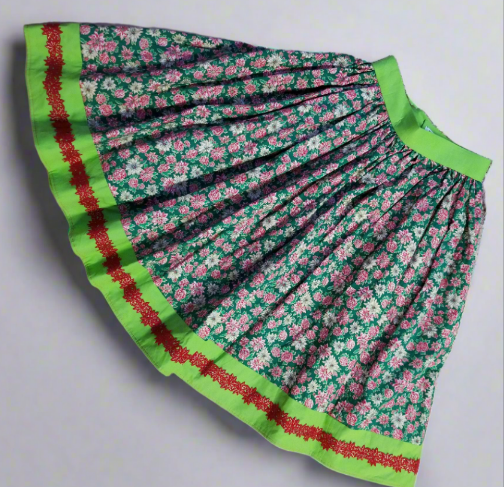 Poinsettia Holiday Skirt by Hollyville