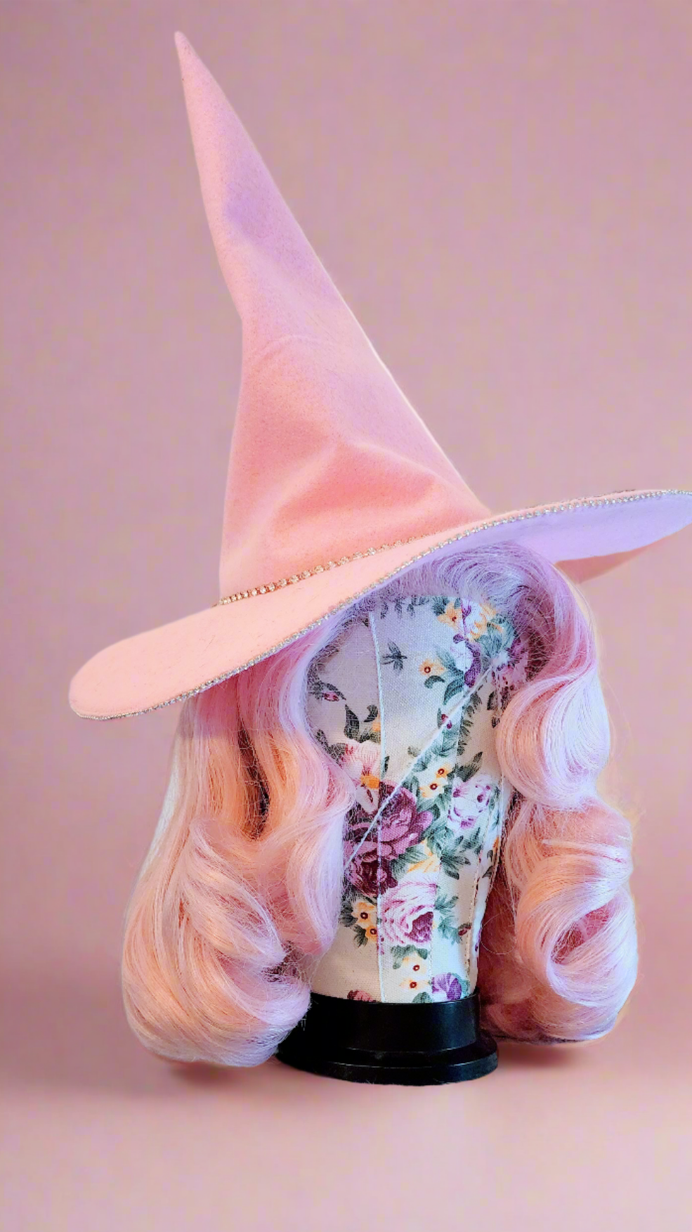 Pink Rhinestone Witch Hat by Hollyville