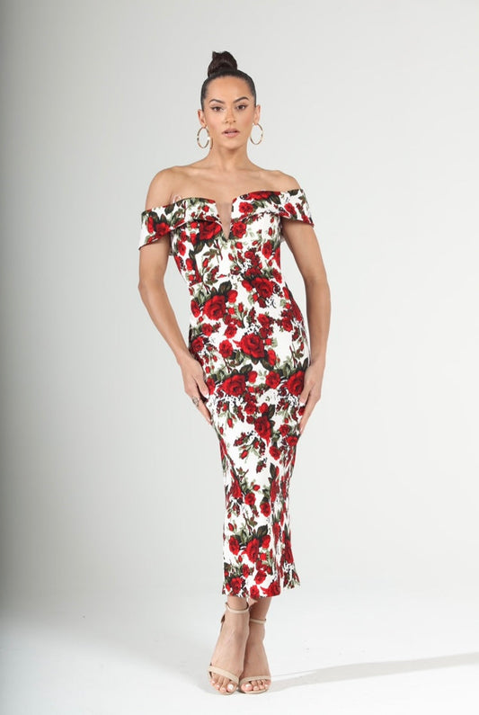 Rosalie Off-Shoulder Midi Dress