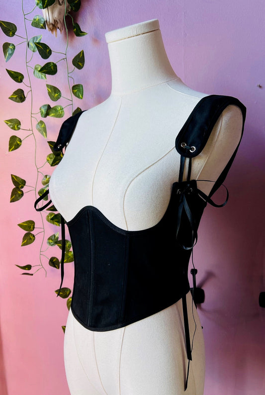The Lydia Corset - Canvas Waist Cinching Corset