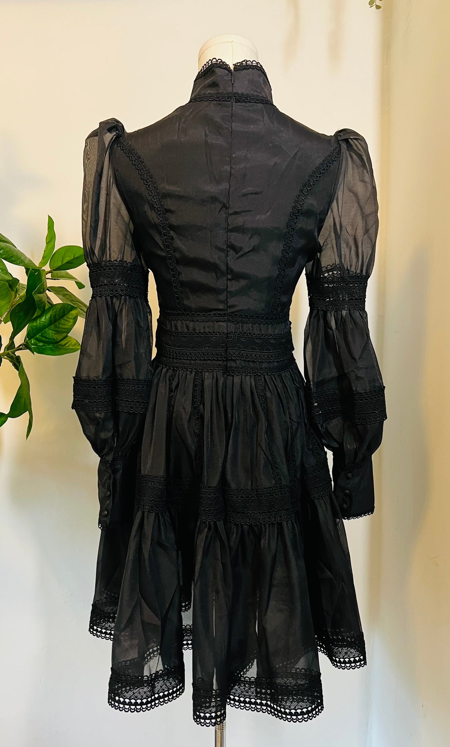 Morgana - Romantic Victorian Inspired Party Dress in Black - PRE-ORDER