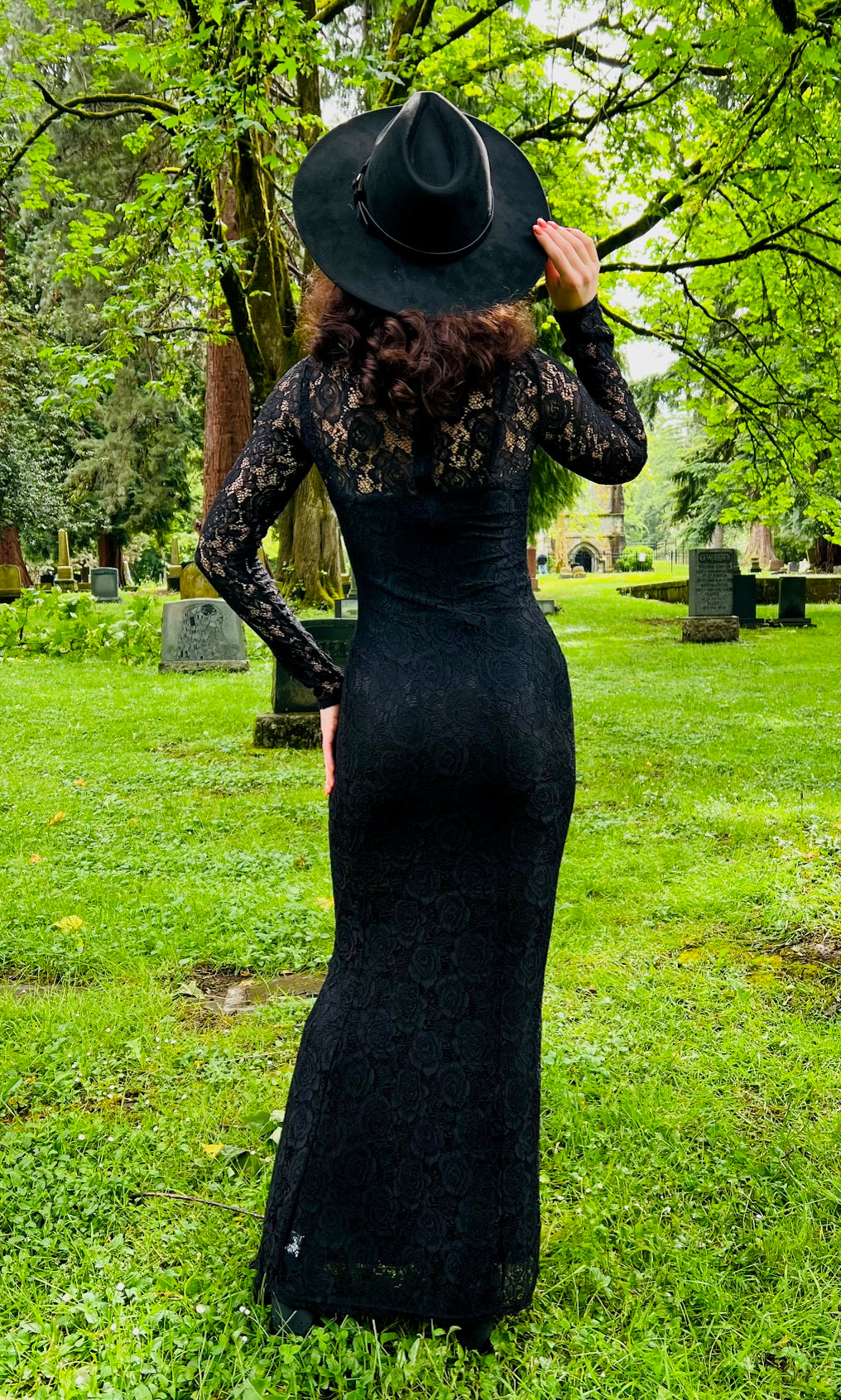 Persephone - Deadly Sheer Floral Lace Maxi Dress