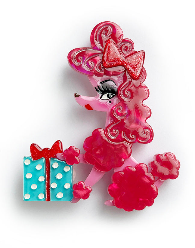 Mimi Loves Christmas Brooch by Miss Fluff x Lipstick & Chrome