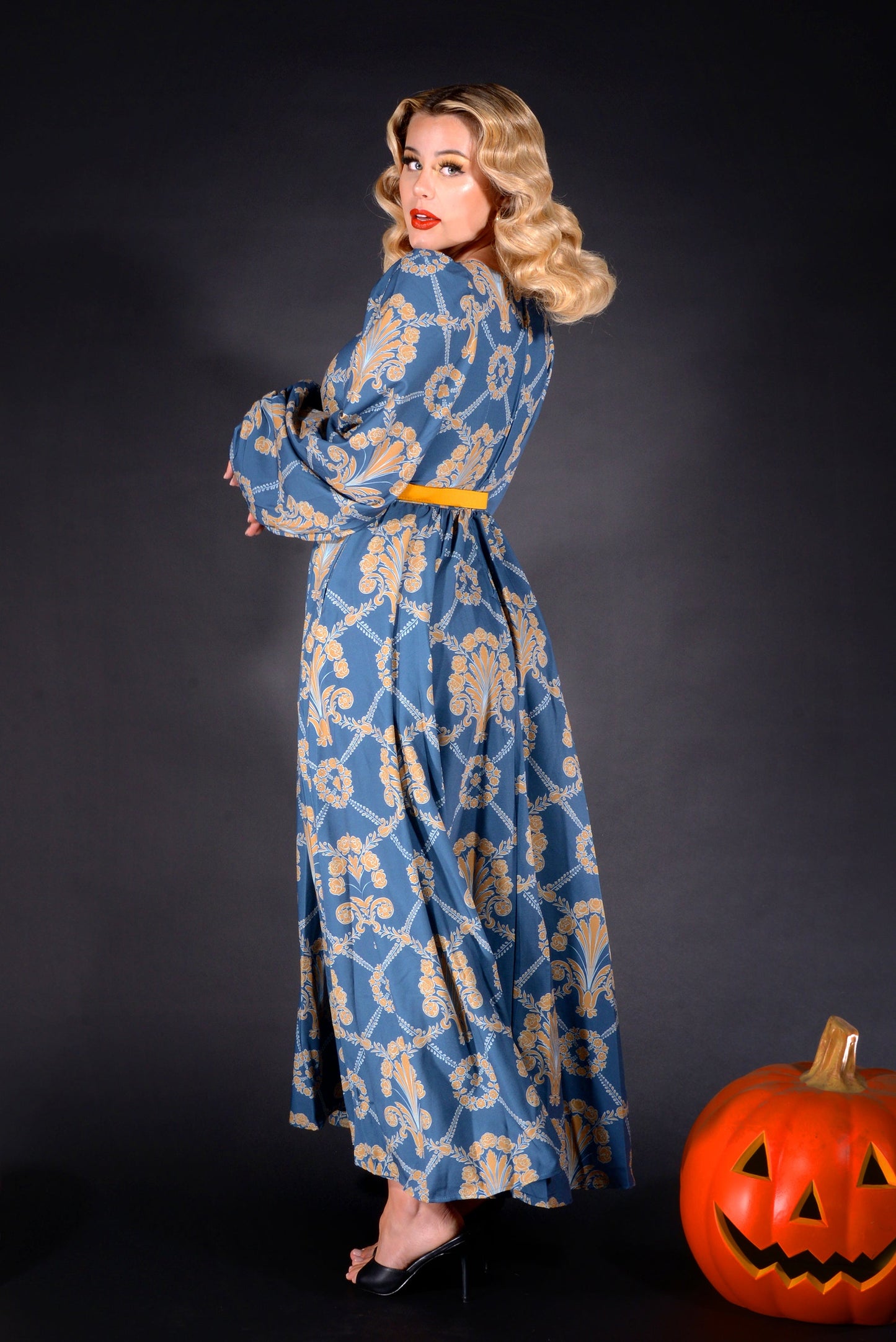 Lucrezia Maxi Gown in Take Me to Galway Crepe | Laura Byrnes & Hope Johnstun