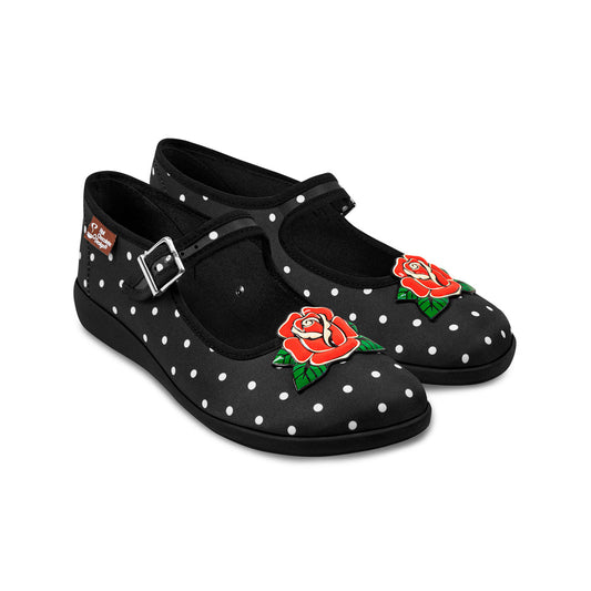 Chocolaticas® Rockabilly Women's Mary Jane Flat Shoes