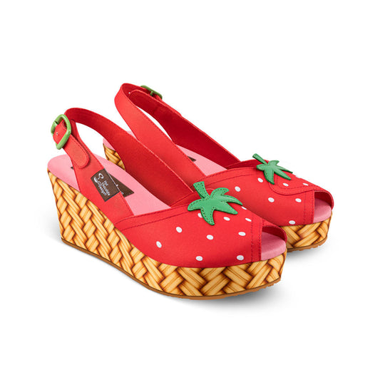 Chocolaticas® Strawbella Women's Sandal Wedge Shoes