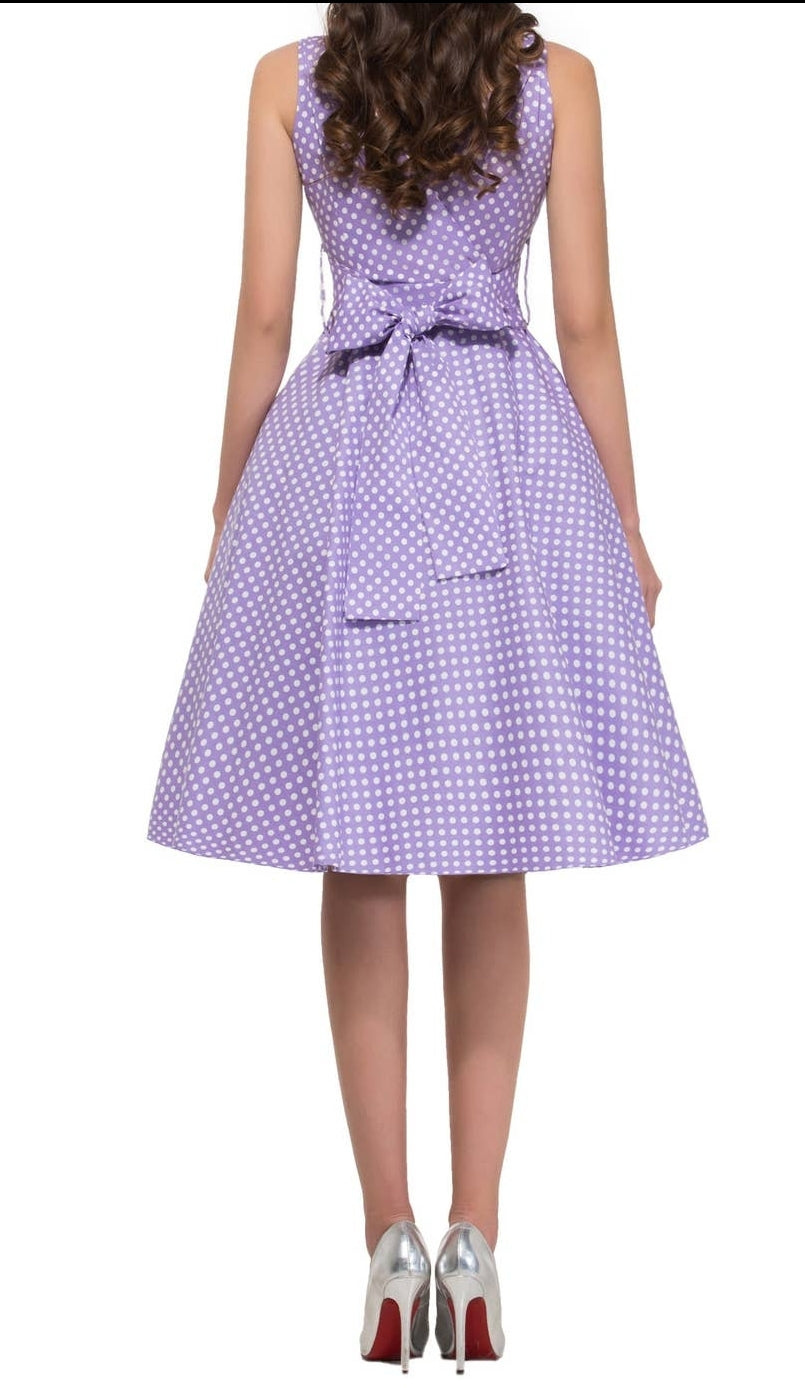Julie Fit and Flare Polkadot Dress by Miss Lulo