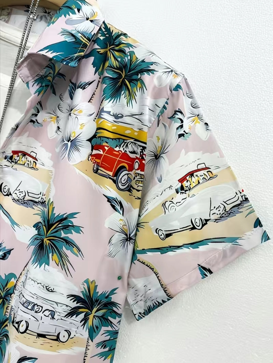Vacation Vintage Car Button Up Shirt