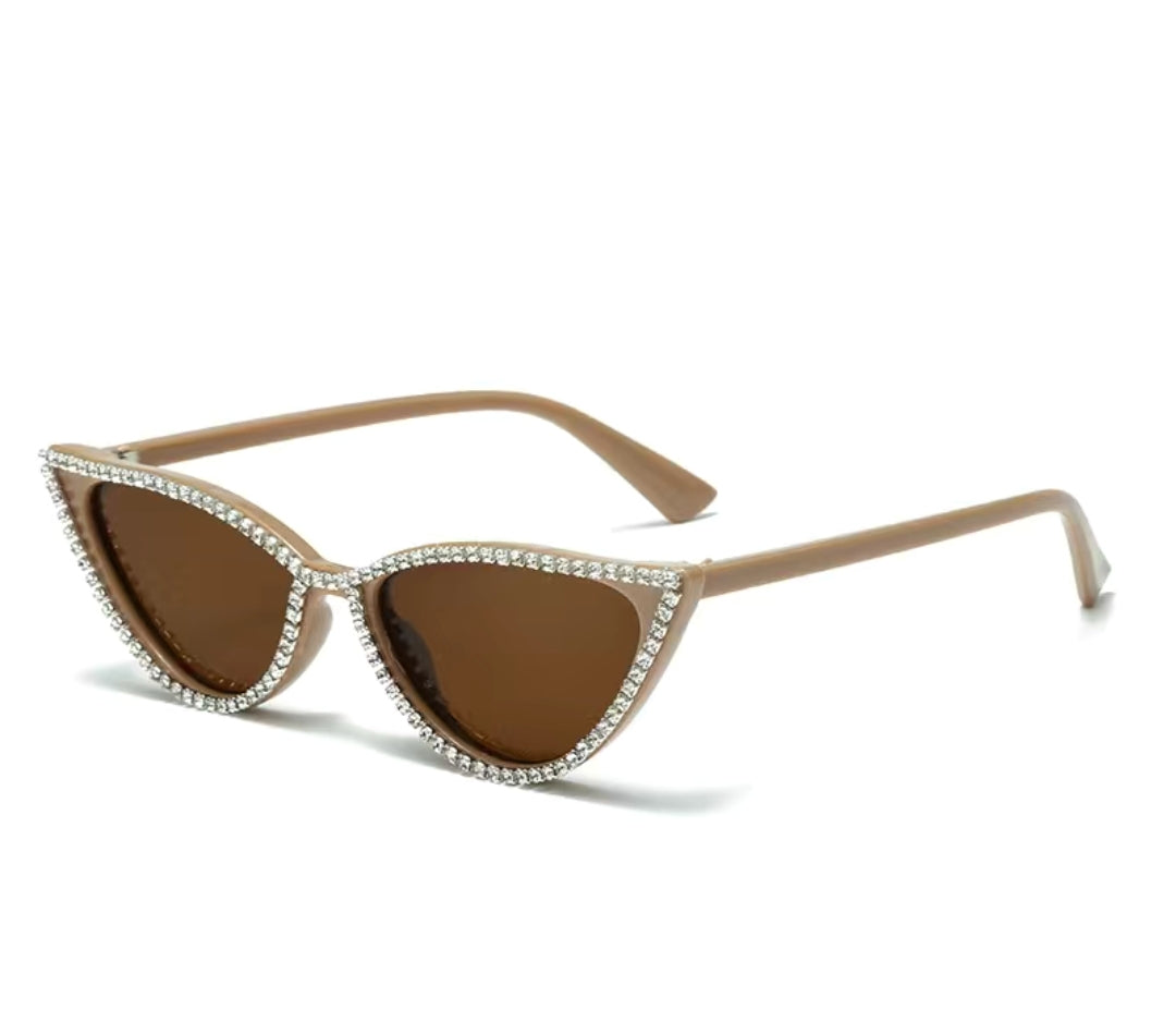 Cat Eye Rhinestone Sunglasses