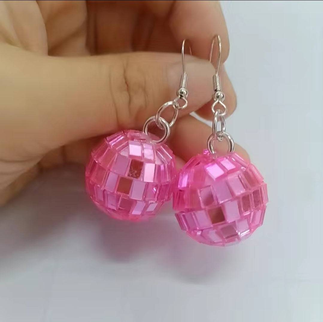Disco Ball Drop Earrings