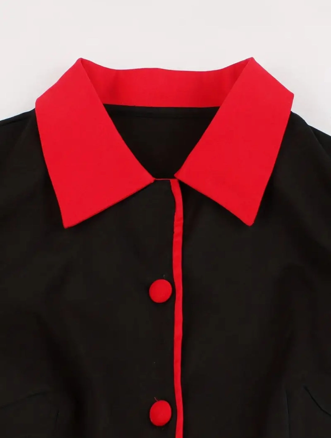 Retro Colorblock Pinup Bowling Shirt Dress