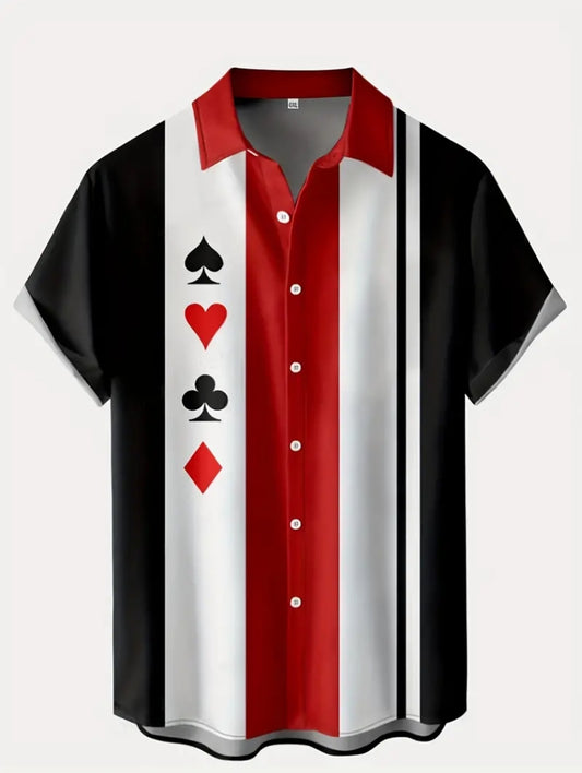 Vegas Poker Button Up Shirt