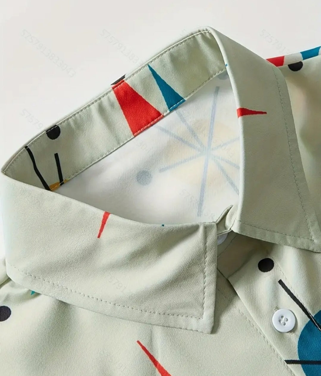 Midcentury Modern Atomic Retro Button Up Shirt