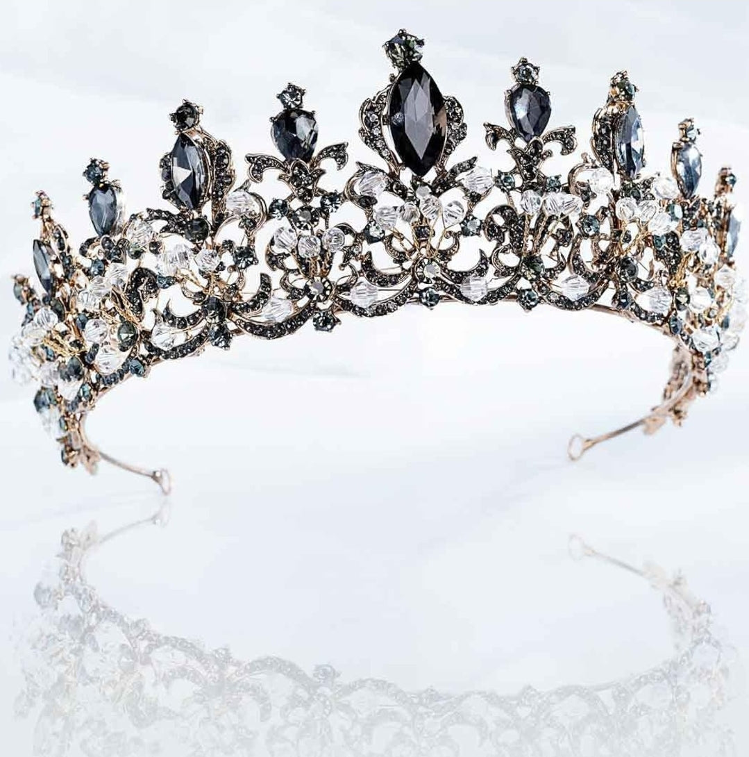 Baroque Style Rhinestone Crystal Bridal Tiara by Brishow