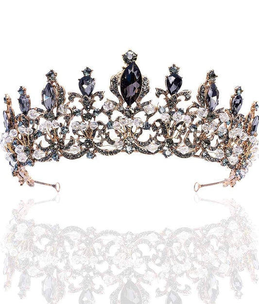 Baroque Style Rhinestone Crystal Bridal Tiara by Brishow