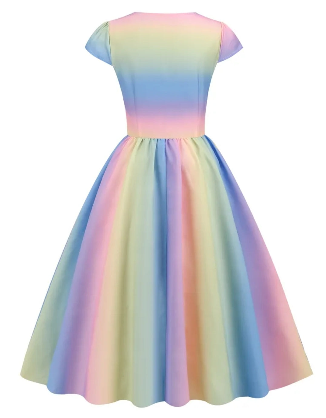 Rainbow heart volume tulle gown - Chamber of Pastel
