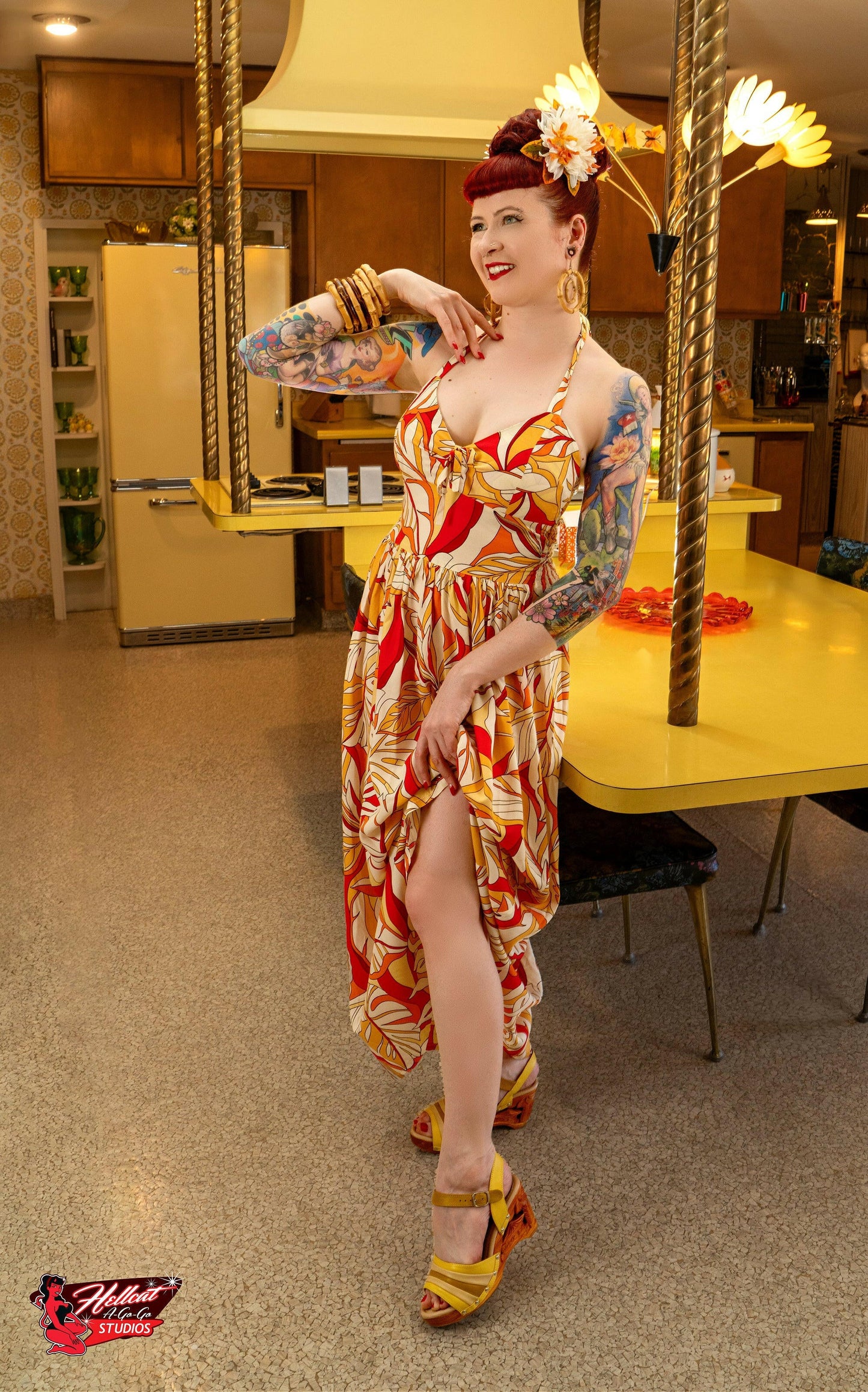 the Souvenir 3" wedge shoe w/ Ankle Strap - in Spice