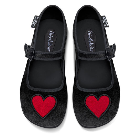 Chocolaticas® Velvet Heart Women's Mary Jane Flat Shoes