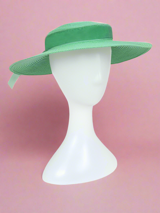 1950's Monique Wide Brim Vintage Style Straw hat by Collectif