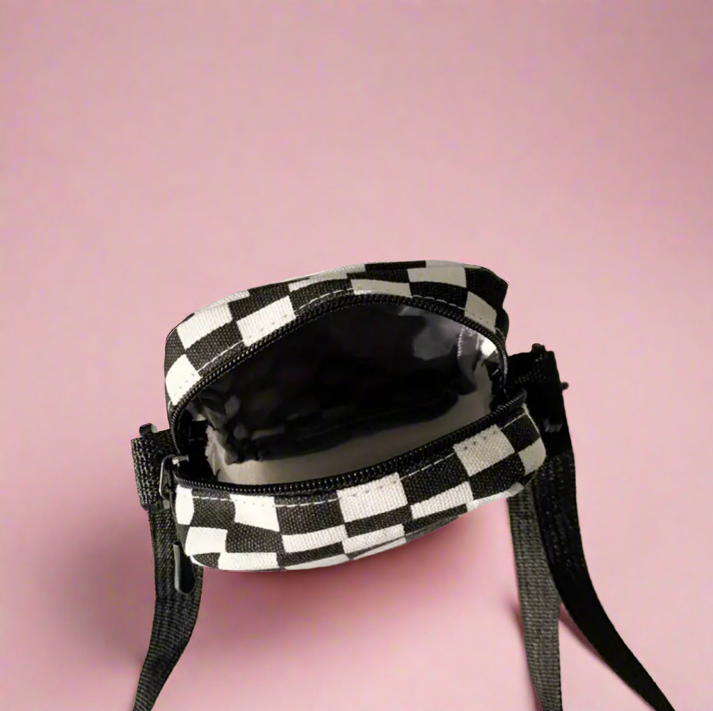 Checkered Black and White Bag