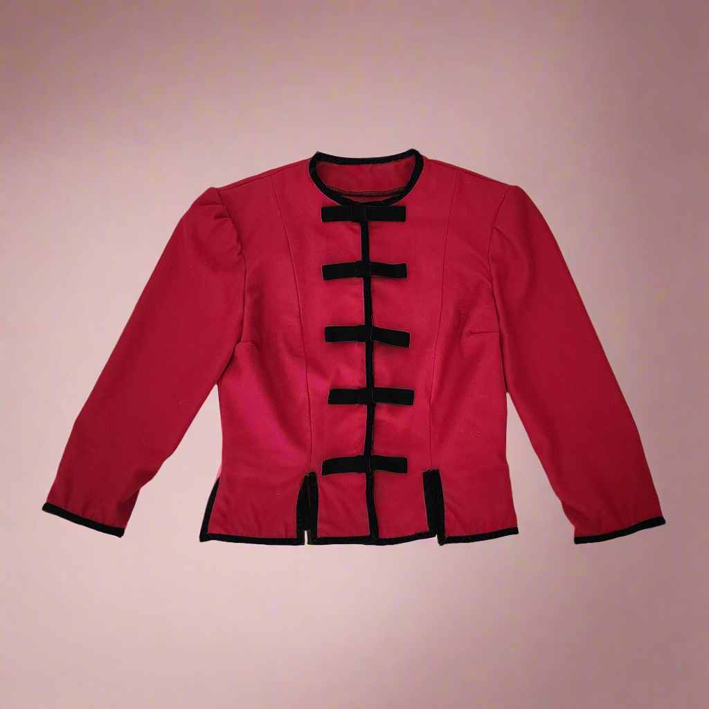 Red Vintage Inspired Blazer by Hollyville