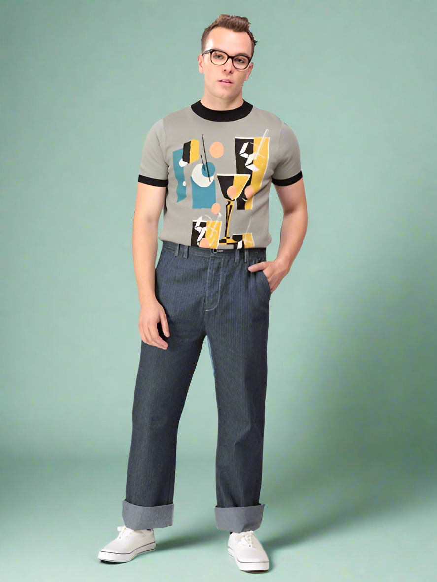 Johnny Striped Jeans by Collectif Menswear