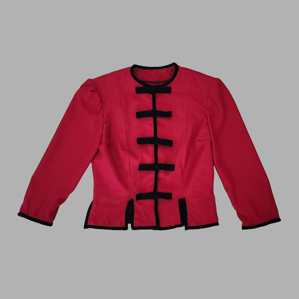 Red Vintage Inspired Blazer by Hollyville