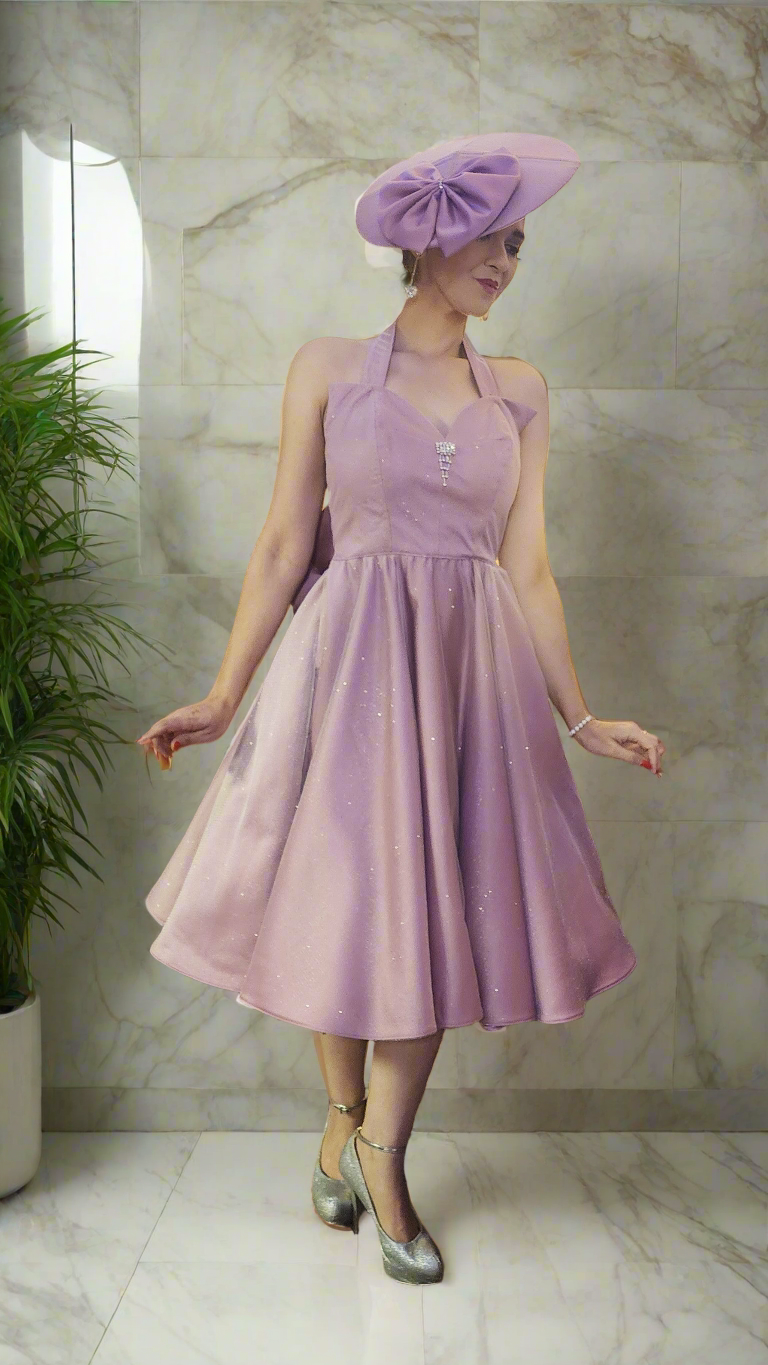 Dusty Rose Vintage Couture Inspired New Look Swing Dress by Hollyville Dusty Rose Vintage Couture Inspired New Look Swing Dress by Hollyville