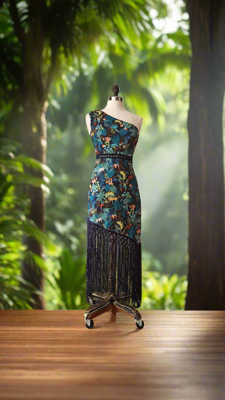 Jungle Tropical Floral Tiki Dress