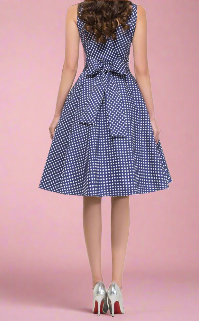 Julie Fit and Flare Polkadot Dress by Miss Lulo