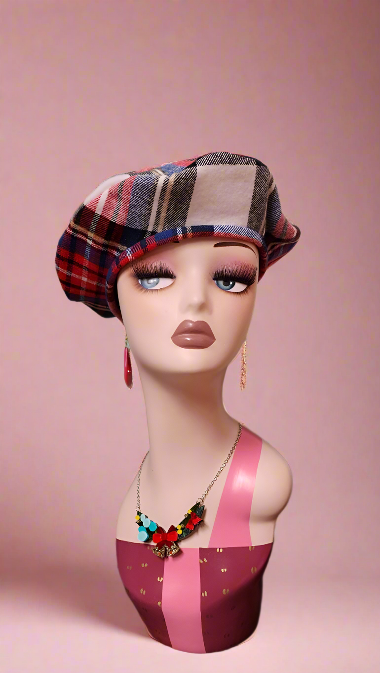 Plaid Flannel Beret by Hollyville