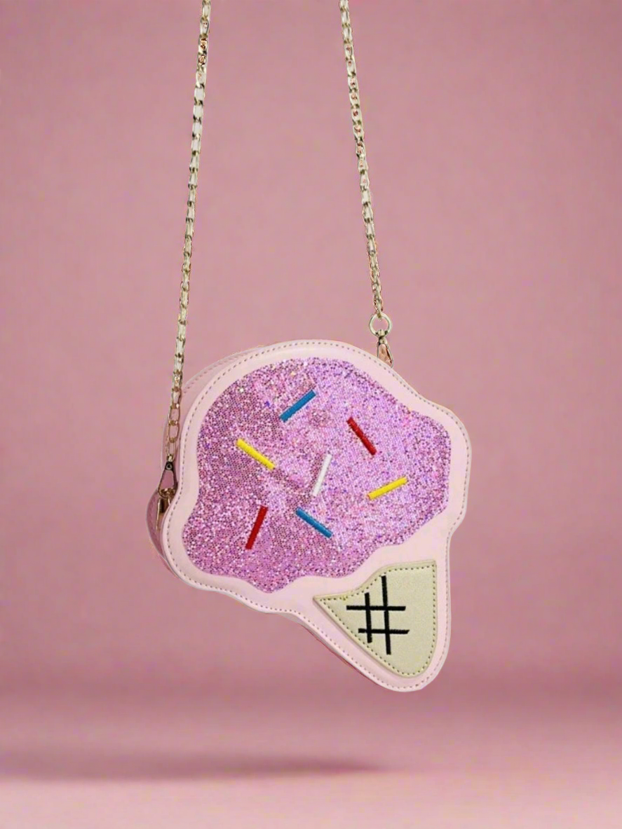 Glitter Ice Cream Crossbody Bag