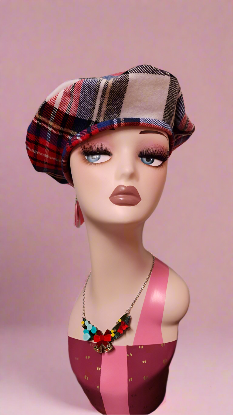 Plaid Flannel Beret by Hollyville