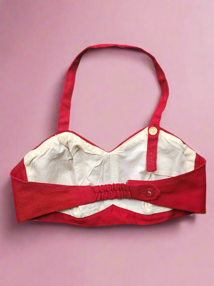 1950's Red True Vintage Sun Bathing Top