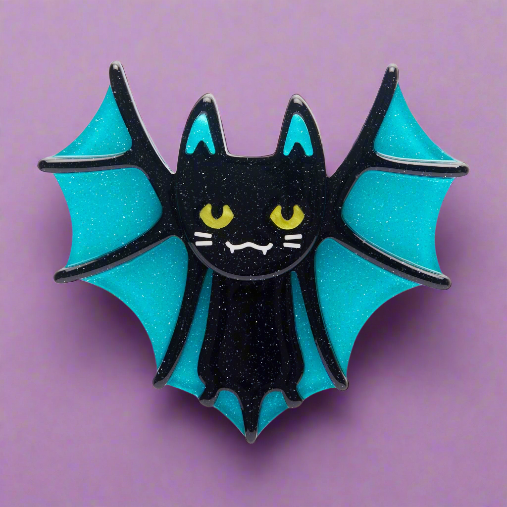 Bat Cat Brooch by Erstwilder