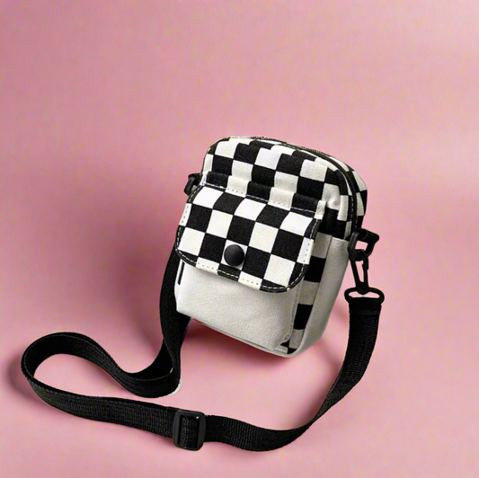 Checkered Black and White Bag