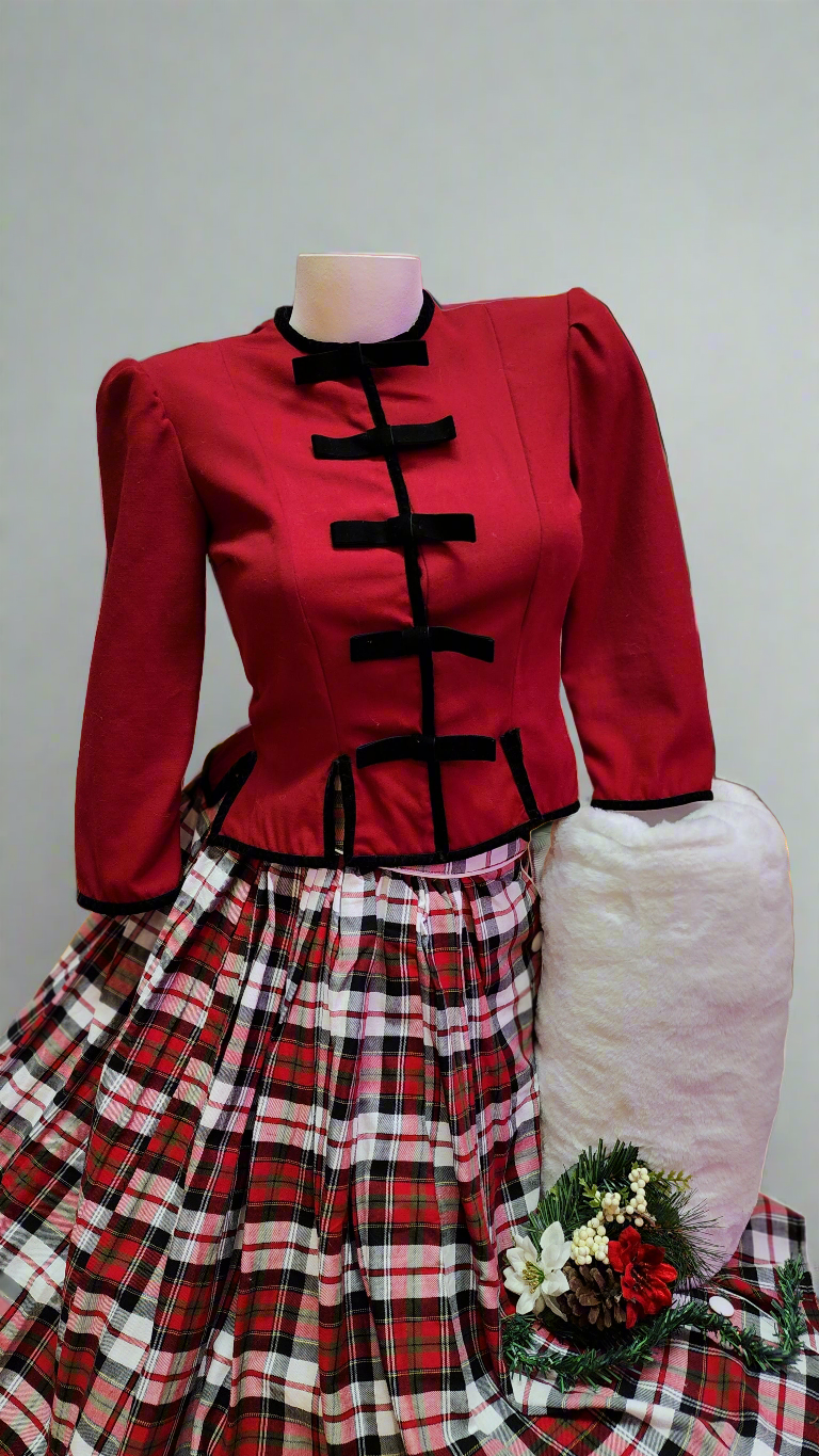 Red Vintage Inspired Blazer by Hollyville