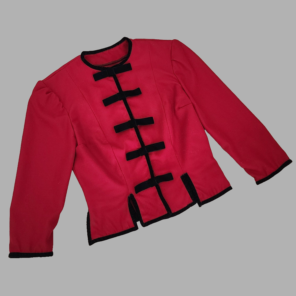 Red Vintage Inspired Blazer by Hollyville