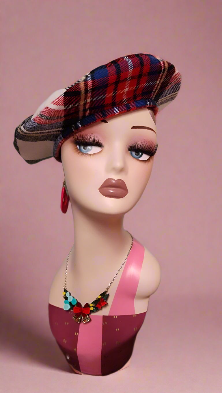 Plaid Flannel Beret by Hollyville