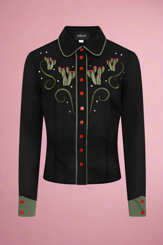 Gemma Western Cactus Shirt by Collectif Mainline