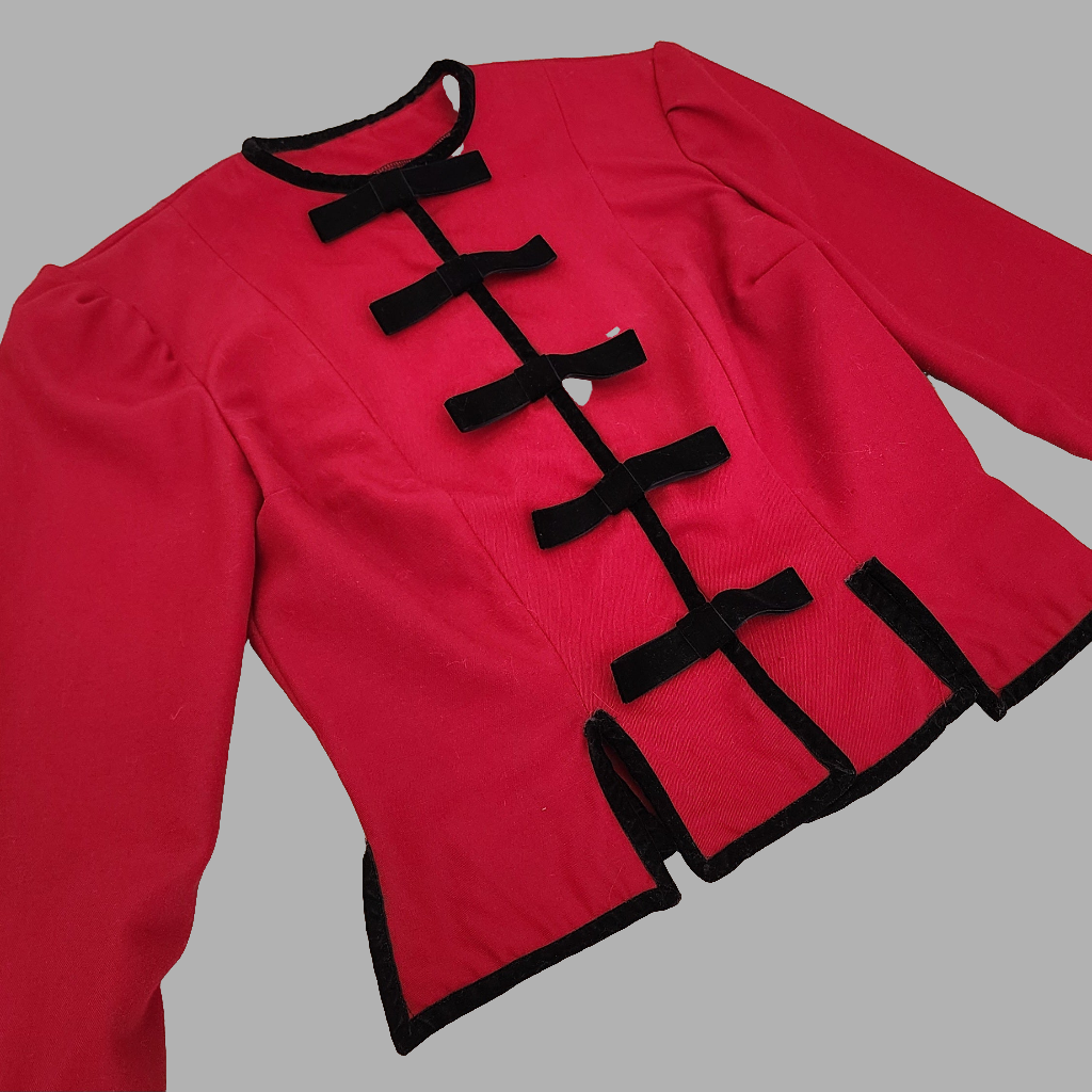 Red Vintage Inspired Blazer by Hollyville