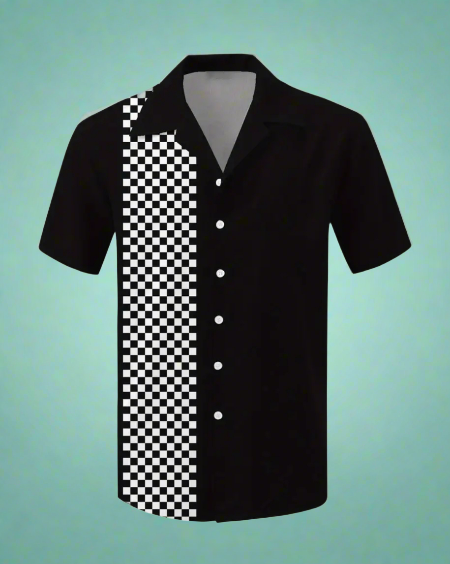 Men's Checkered Button Up Shirt