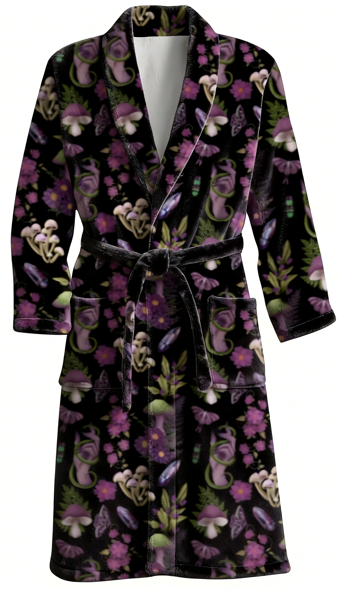 Fleece Robe - Mystic Mushrooms - Ready to Ship