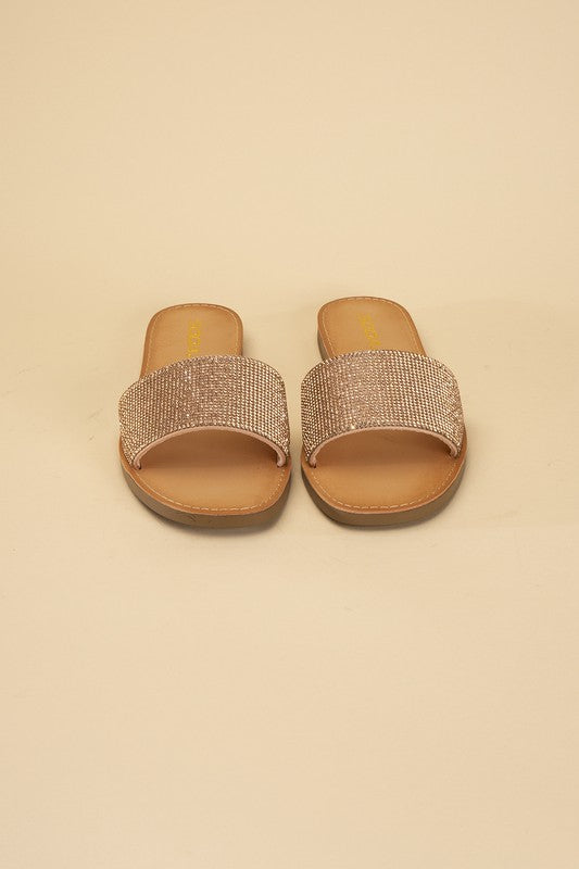 Rhinestone Slip On Sandal Shoes